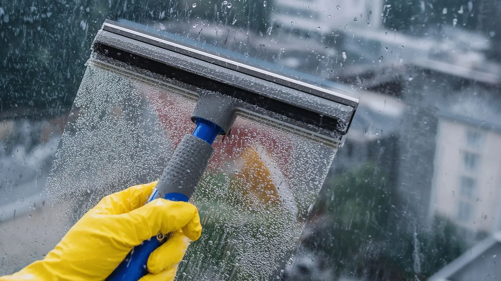 Glass squeegee cleaning and window washing service in Wagner SD